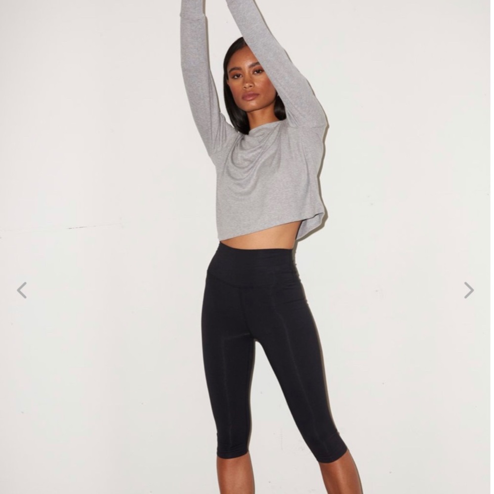 LNA long sleeve crop Sz small. Gray